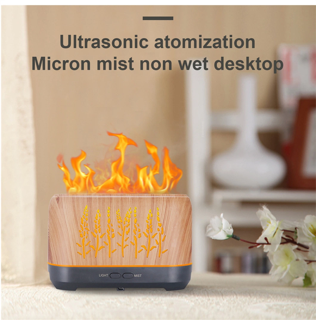 3D Flame Air Humidifier Diffuseur USB 200ml Ultrasonic Fire Lamp Essential Oil Aroma Diffuser with Flame